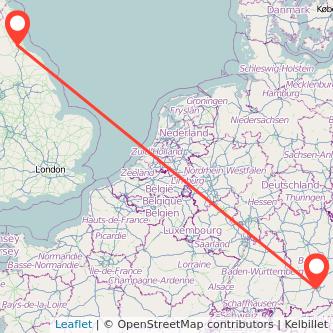 Durham Munich bus map