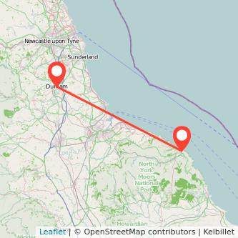 Durham Whitby bus map