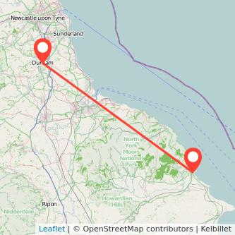 Durham Scarborough train map