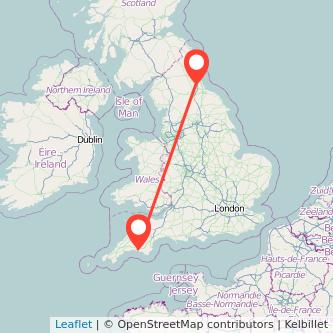 Durham Plymouth train map