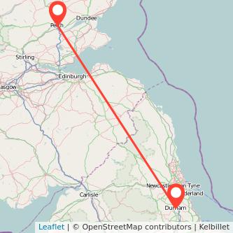 Durham Perth train map