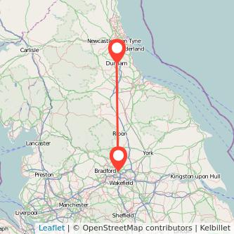 Durham Leeds train map