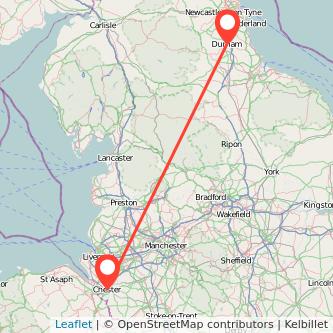 Durham Chester train map