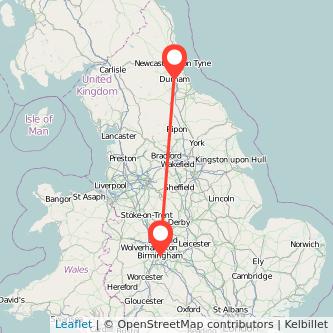 Durham Birmingham bus map