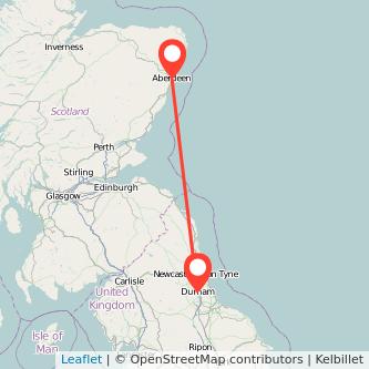 Durham Aberdeen train map