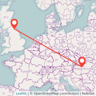 Durham Budapest train map