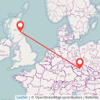 Dundee Prague bus map