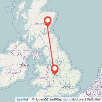 Dundee West Bromwich bus map