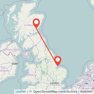 Dundee Skegness train map