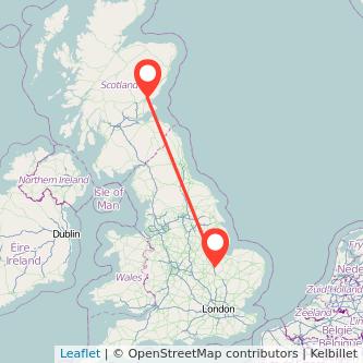 Dundee Peterborough train map