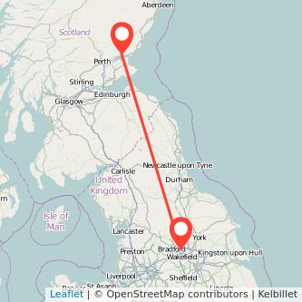 Dundee Leeds train map