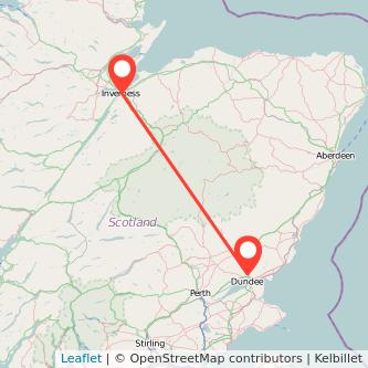 Dundee Inverness train map