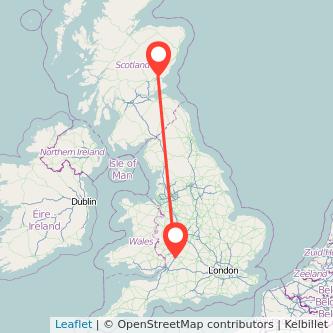 Dundee Gloucester train map