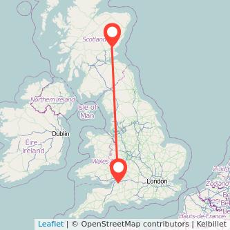 Dundee Bristol train map