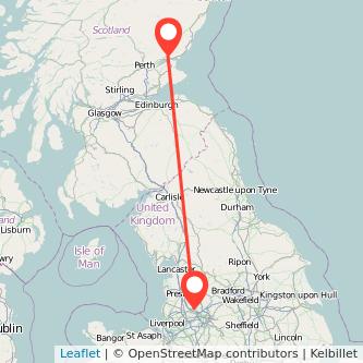 Dundee Bolton bus map