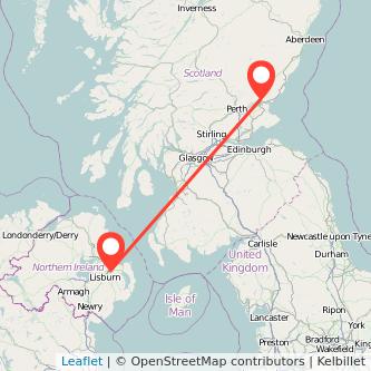 Dundee Belfast bus map