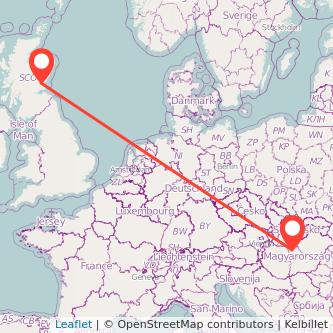 Dundee Budapest bus map