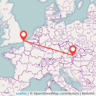 Dover Vienna train map