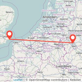 Dover Cologne train map