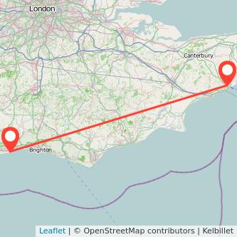 Dover Worthing bus map