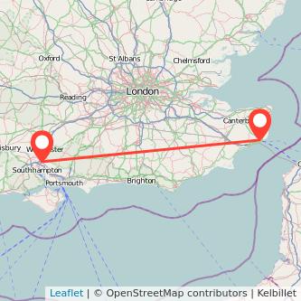 Dover Eastleigh bus map