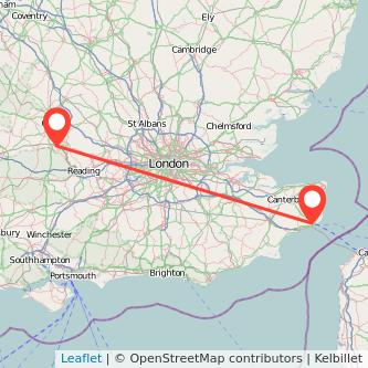 Dover Didcot train map