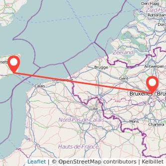 Dover Brussels train map