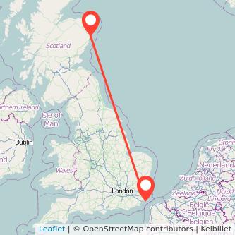 Dover Aberdeen train map