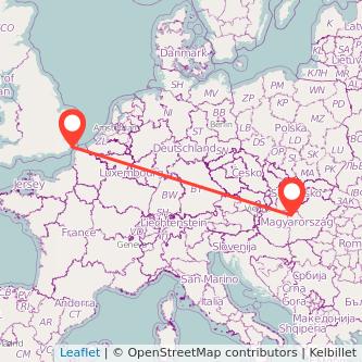 Dover Budapest train map