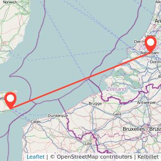 Dover Rotterdam bus map