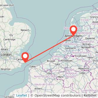 Dover Amsterdam train map