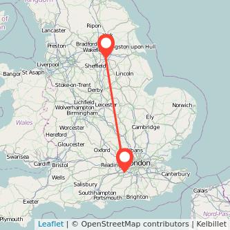 Doncaster Woking bus map