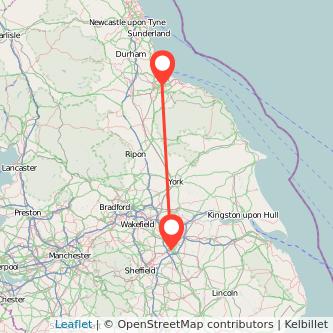 Doncaster Middlesbrough train map