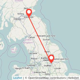 Doncaster Edinburgh train map