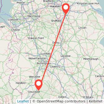 Doncaster Cheltenham bus map