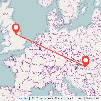 Doncaster Budapest train map