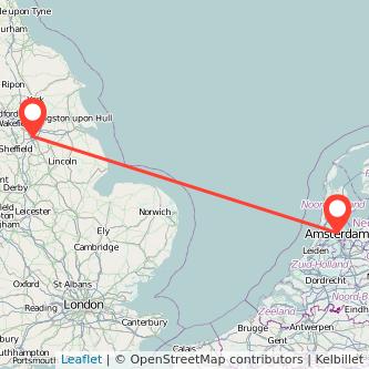 Doncaster Amsterdam bus map