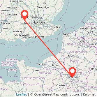 Didcot Paris train map