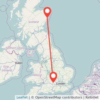 Didcot Aberdeen train map