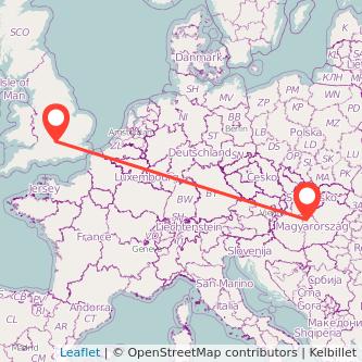 Didcot Budapest train map