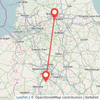 Dewsbury Redditch train map