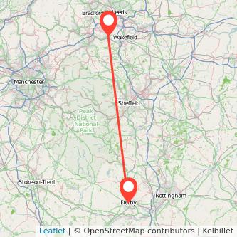 Dewsbury Derby train map