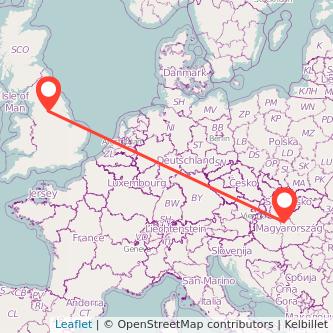 Dewsbury Budapest train map