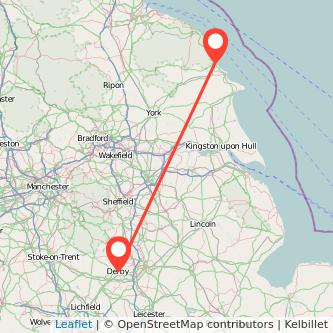 Derby Scarborough train map