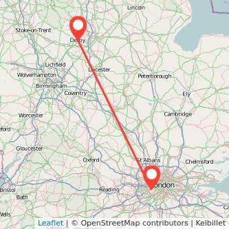 Derby Richmond train map