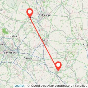 Derby Northampton train map