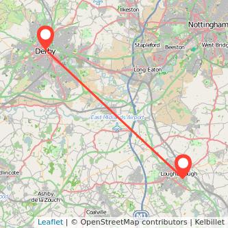 Derby Loughborough train map