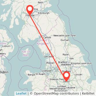 Derby Glasgow bus map