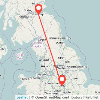 Derby Edinburgh train map