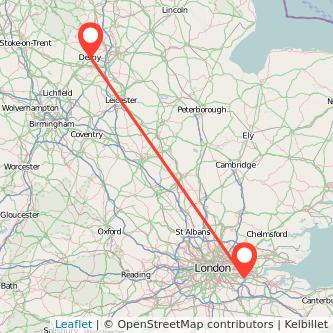 Derby Dartford bus map